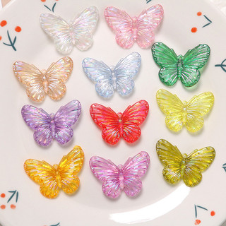 Phong cách giống nhau, màu AB, phụ kiện acrylic 3D bướm DIY, bông tai, kẹp tóc, chất liệu ốp điện thoại bán buôn
