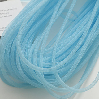 6mm Phụ kiện tóc màu sắc đồng nhất Ống lưới polyester đàn hồi Phụ kiện DIY Dây chuyền Trang sức Vật liệu quần áo Bán buôn