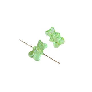 Zhao Lusi màu lỗ ngang thạch gấu diy Acrylic ngọt ngào bông tai vòng tay điện thoại di động chất liệu bán buôn