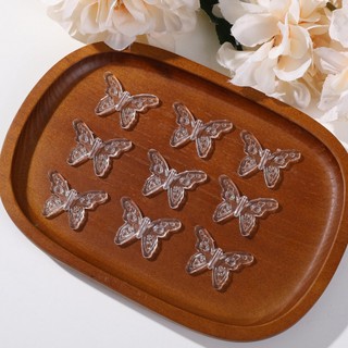 Phong cách Nhật Bản, bông tai DIY hình bướm xuyên thấu 3D trong suốt bằng acrylic, dây chuyền điện thoại cho phụ nữ, bán buôn vật liệu