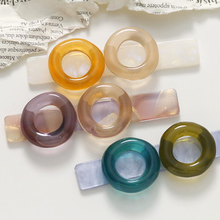Phong cách Nhật Bản, bông tai DIY hình tròn rỗng hình donut ngọt ngào trong suốt, phụ kiện tóc, chất liệu ốp điện thoại bán buôn