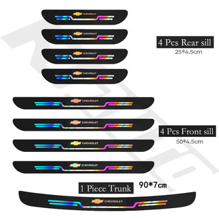 Mới Chevrolet Laser Ngưỡng Xe Miếng Dán Bảo Vệ Nhiều Màu Sắc Phản Quang Cửa Ô Tô Chống Trầy Xước Miếng Dán Cho Cruze Spin Onix Omega Sonic Aveo Captiva Spark Tracker