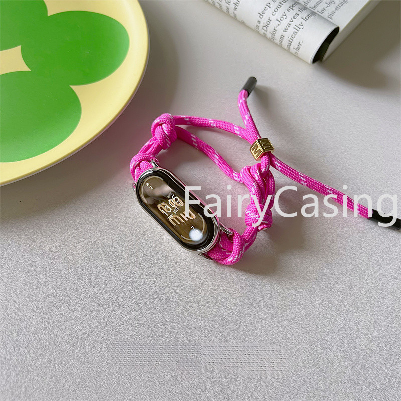 Dây đeo cho Xiaomi Mi Band 10 9 8 7 Đàn Hồi Nylon Bện Solo Vòng Thay Thế Vòng Tay Cho Miband 4 3 5 6 7 Dây Ban Nhạc