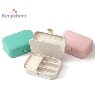 [Keepcheer] Hộp lưu trữ trang sức du lịch di động Hộp lưu trữ bằng da cho vòng cổ Vòng đeo tay Vòng trang sức tai Hộp chống bụi [Mới]