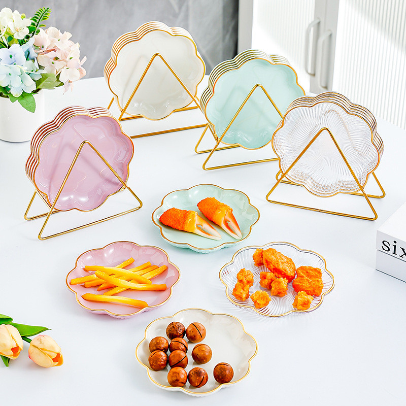 1 / 4 Miếng Ánh Sáng Sang Trọng Hình Hoa Dim Sum Món Ăn Xương Nhựa Đĩa Đĩa Ăn Nhẹ Đĩa Rác Thực Phẩm Đĩa Bánh Đĩa Trái Cây Đĩa Gia Vị Đĩa Bữa Ăn Đĩa Xương Khay Đựng Rác