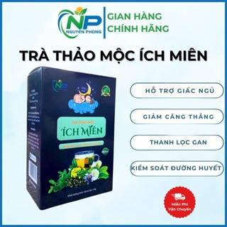 Trà chữa mất ngủ Ích Miên ( Hạt muồng, tâm sen, lạc tiên ) - hỗ trợ mất ngủ, giảm stress, hỗ trợ tiêu hóa ( 30 túi lọc)
