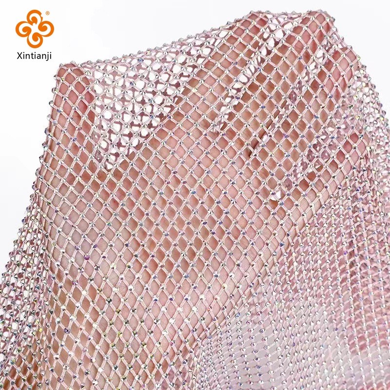 Phụ kiện câu cá nhiều màu sắc với kim cương giả, vải đàn hồi có lưới, phù hợp DIY và thời trang