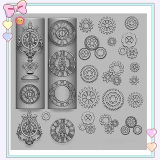 [beautifulhome] Bánh răng đồng hồ tinh tế Khuôn làm móng tay silicon 3D cho móng tay Charms DIY Nail Art Trang trí khuôn dập mềm Dụng cụ thiết kế làm móng tay [làm đẹp]