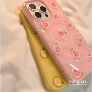 ibumpers Ốp Điện Thoại iPhone Thiên Thạch Họa Tiết Trái Cây Dễ Thương Hàn Quốc 11 12 13 14 15 16 Pro Max Ốp Lưng Màu Kẹo Silicon Mềm Chống Sốc