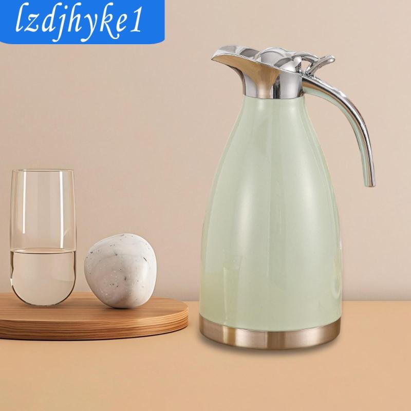 Ấm đun nước cách nhiệt chân không bằng thép không gỉ 2.0 L Tường đôi 14.3x28.5cm Nắp chống rò rỉ Ấm đun nước nóng cho cửa hàng