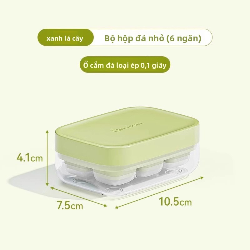 Khay làm đá silicon có nắp, cấp thực phẩm, dễ lấy đá, dùng tại nhà, hộp đá tiện dụng