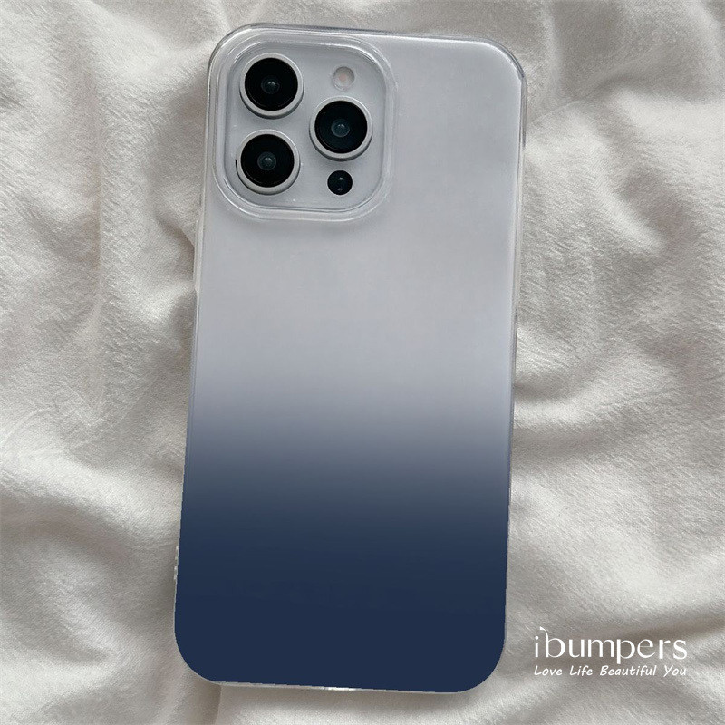 ibumpers Ốp Điện Thoại iPhone Gradient Elegance Pattern Ốp Lưng Trong Suốt Nhám Mờ Chống Bẩn Chống Sốc Cho IPhone 16 15 14 12 13 11 Pro Max IP 7 8 Plus X XS XR