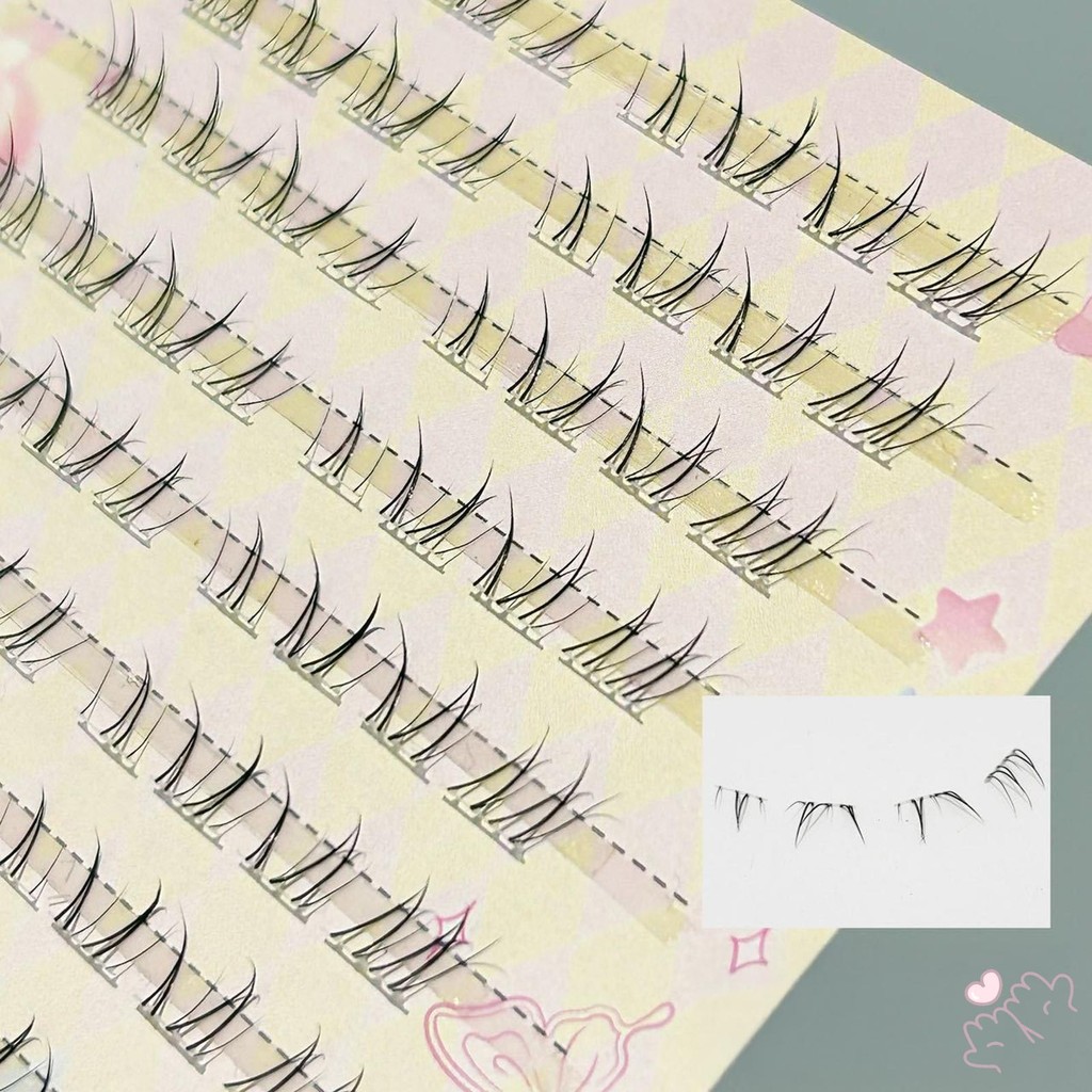 IOIIK lông mi giả 5-7mm DIY Lower Lash Extension Cosplay Cụm mi riêng lẻ Thoải mái cả ngày và đêm