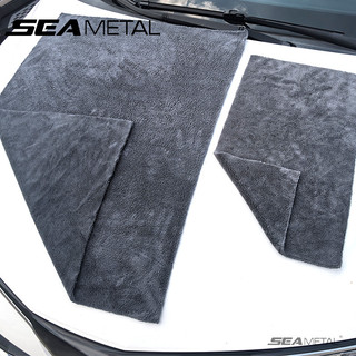 SEAMETAL 500GSM Khăn Rửa Xe Làm Sạch Vải Rag Dày San Hô Lông Cừu Microfiber Khăn Chi Tiết Xe Dụng Cụ Chăm Sóc