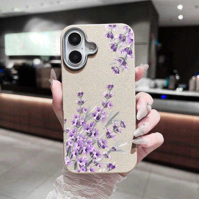 Ốp Điện Thoại Họa Tiết Hoa Oải Hương Cho OPPO A5X A5Pro A3Pro A98 A80 A73 A93 A95 A94 A74 A54 A31 2020 A78 A58 Bảo Vệ Ống Kính Chống Sốc