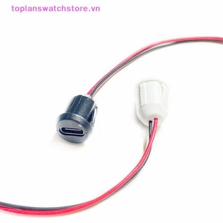 Toplanswatchstore USB-C 2Pin Ổ cắm sạc dòng điện cao USB Type C Đầu nối nữ chống nước VN