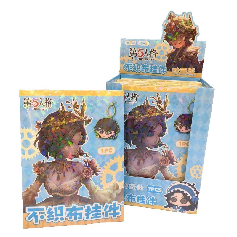Tình yêu và không gian sâu sắc, Link Click, Thám tử Conan, Genshin Impact, Ngôi mộ thất lạc, Chiikawa, Hộp mù vải không dệt Identity V Móc khóa Full Box (7 chiếc)