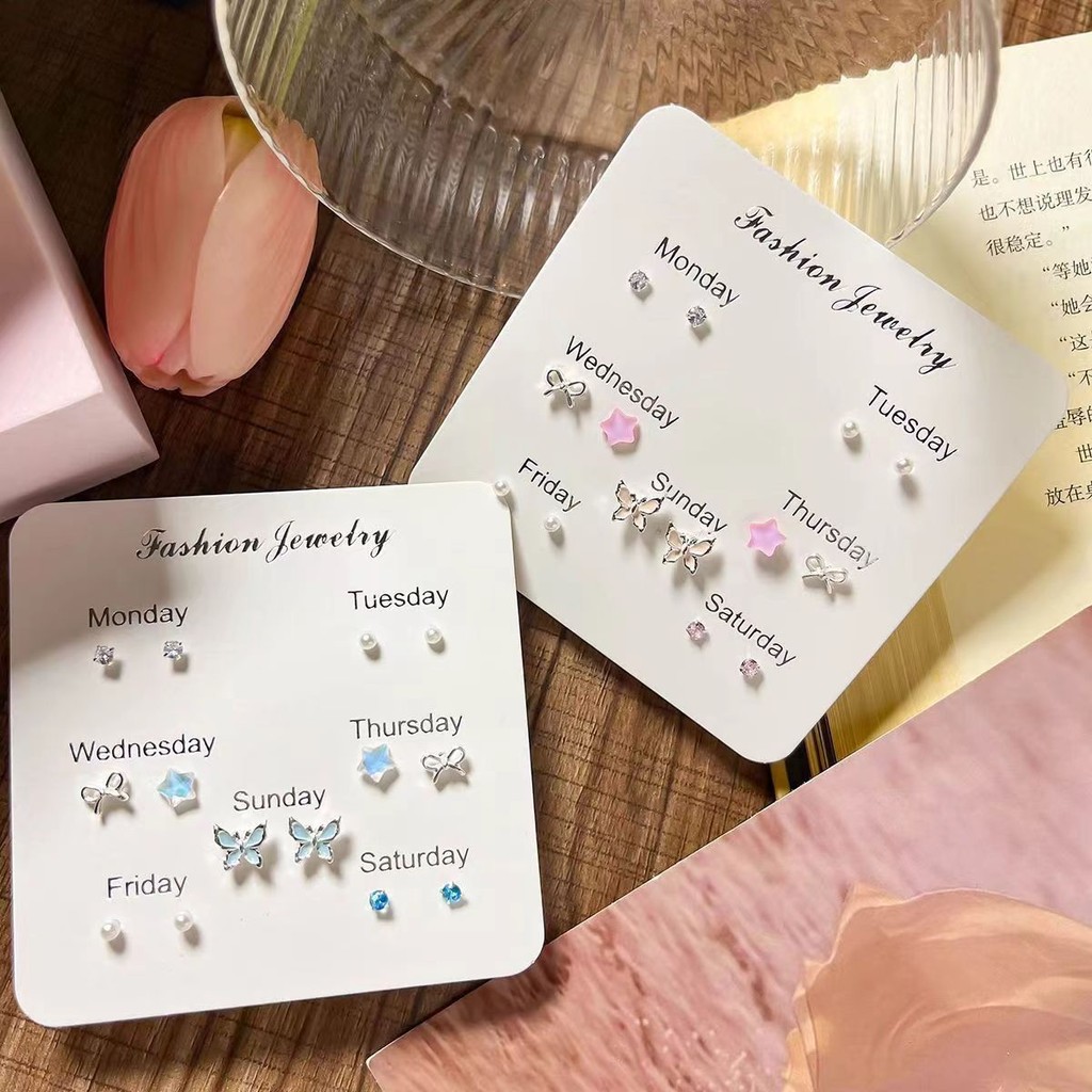 Bộ 14 Bông Tai Bướm Đơn Giản Dễ Thương Cho Người Xỏ Khám