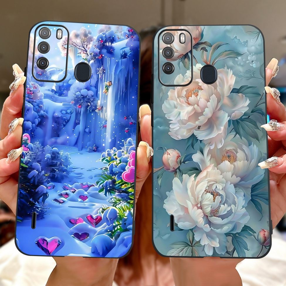 Ốp điện thoại ITEL Vision 1 Pro ITEL S16 Vỏ silicon thẩm mỹ mèo dễ thương thời trang sơn hoa mềm