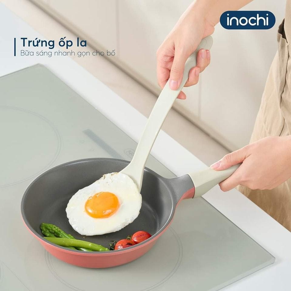 Chảo vân đá OMI GREY INOCHI phủ lớp chống dính PTE Megastone cao cấp, dùng cho mọi loại bếp
