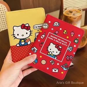 Hộp đựng hộ chiếu hoạt hình Sanrio Hello Kitty Hộp đựng tài liệu Hộp bảo vệ Hộp đựng thẻ đa chức năng Du lịch nước ngoài Lưu trữ di động