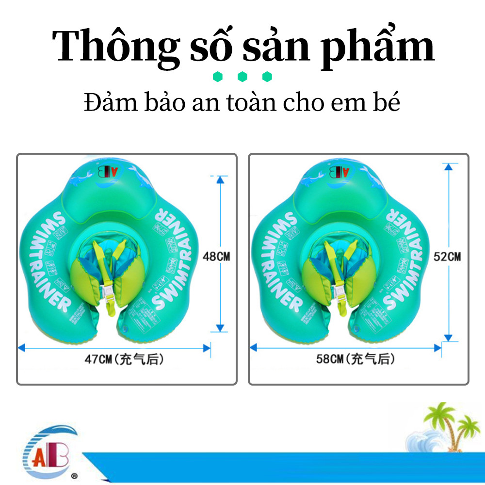 ABC phao bơi chống lật cho bé từ 3-12M chống lật hãng Mambo Baby cao cấp chất liệu xốp Pearl Foam an toàn cho trẻ nhỏ