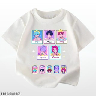 Áo Thun Ngắn Tay K-Pop Demon Hunters, Phù Hợp Fan Saja Boys Jinu Abby