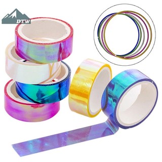 Băng hologram đa sắc màu 500cm, dụng cụ trang trí và tập luyện rhythmic gymnastics