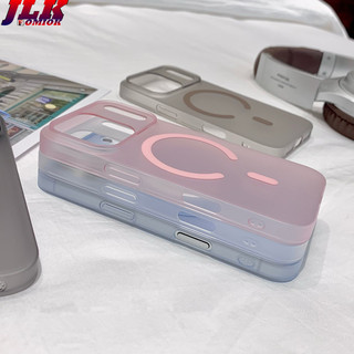 [JLK] Ốp điện thoại từ tính mờ siêu mỏng cho iPhone 17 Air 17 ProMax 16 15 Plus 14 13 12 Pro Max Vỏ cứng chống sốc trong suốt