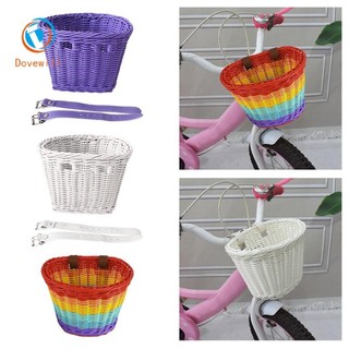Dovewill Kid's Giỏ Xe Đạp Phía Trước Giả Mây Chắc Chắn, Hỗ Trợ Cân Bằng Xe Ba Bánh