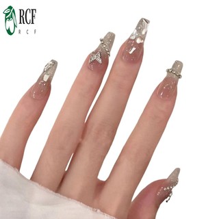 Siêu Dài Bấm Móng Tay Bướm Trang Trí Pha Lê Lâu Dài Móng Tay Nhân Tạo Cho Nữ Và Bé Gái Nail Salon Tại Nhà