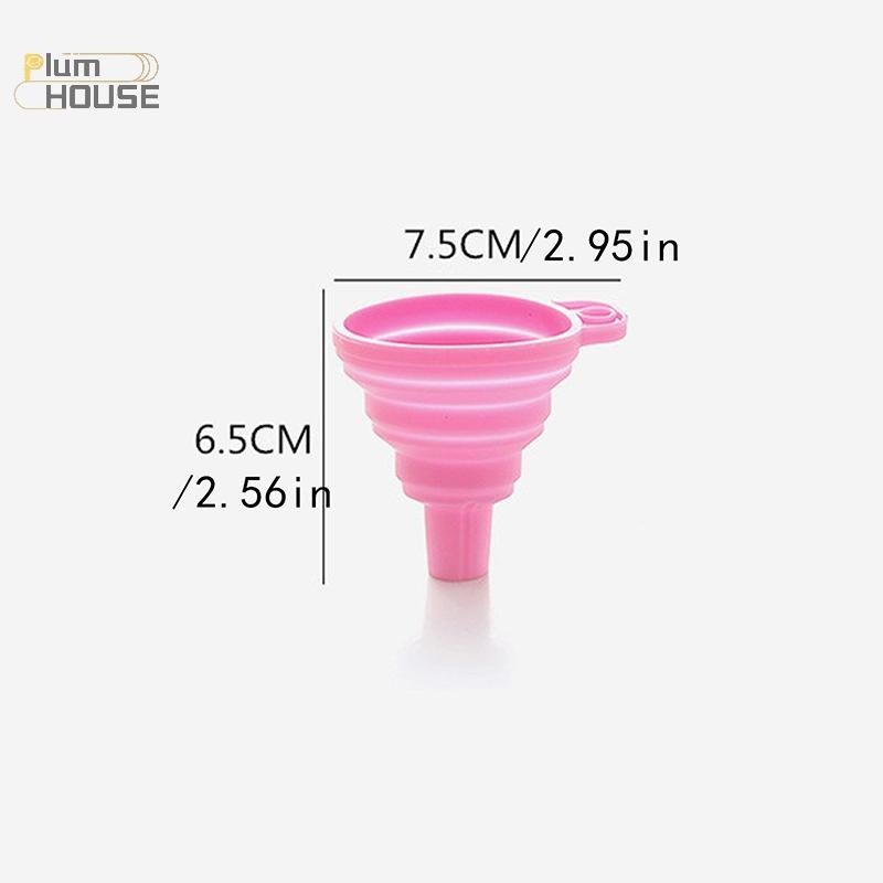 PlumHOUSE 1/3 Phễu silicon có thể gập lại, di động cho nhiên liệu/bia/dầu, dụng cụ nhà bếp VN