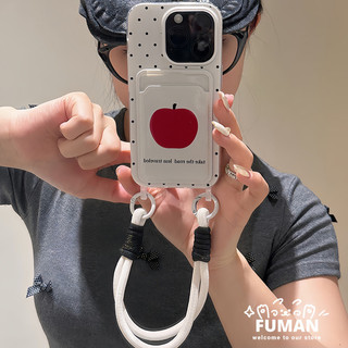 Vỏ Đựng Thẻ Apple Màu Đỏ Cho Vivo iQOO Z10 Z9 Turbo Z10X Z9X Z8 Z8X Z7 Z7X Z6 Z6X Z5 Z5X Z3 Z1 Neo 10 9 8 7 6 5 SE Pro + 3 Vỏ Mềm Có Dây Tay