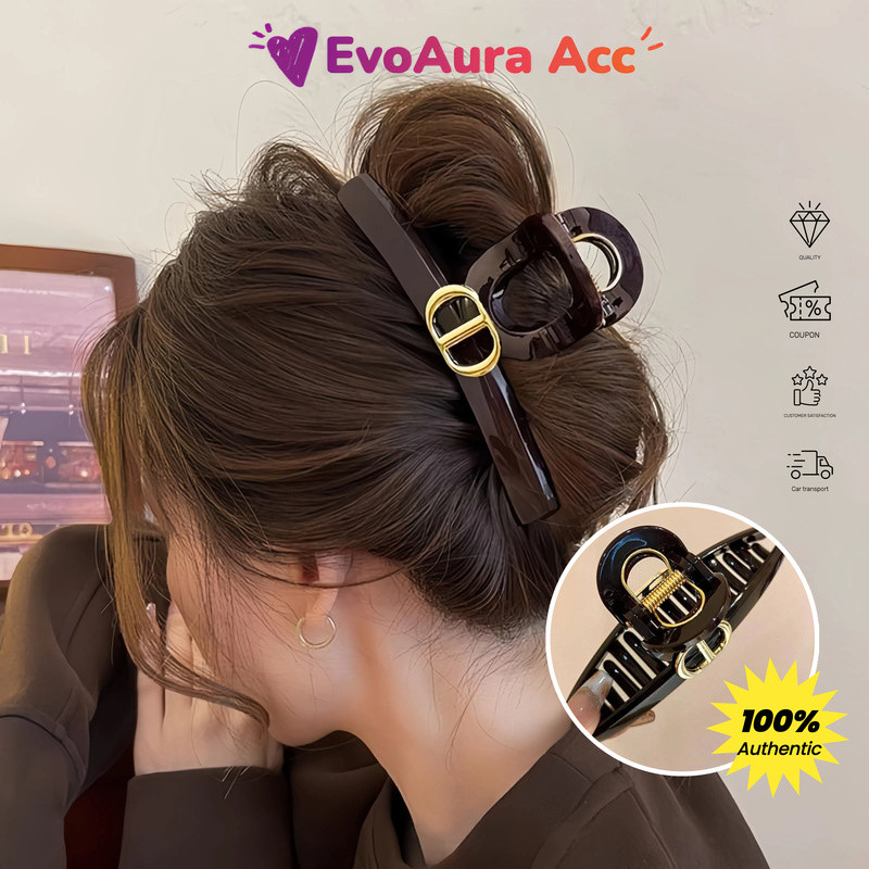 Kẹp Càng Cua Size Đại 13cm Nhãn Vàng PC Cao Cấp Siêu Bền Không Gãy Cho Tóc Dày