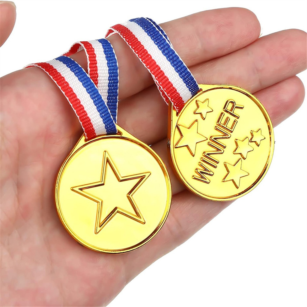 30 Gói Huy Chương Người Chiến Thắng Nhựa Vàng Huy Chương Giải Thưởng Cho Trẻ Em - Hoàn Hảo Cho Thể Thao, Thi Đấu Và Đảng Ủng Hộ