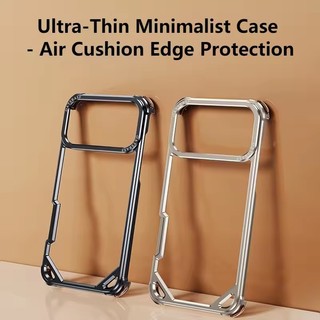 [JLK] Ốp Điện Thoại Không Khung Kim Loại Cho iPhone 17 Air / 17 16 15 Pro / Pro Max Ốp Điện Thoại Siêu Mỏng Đệm Không Khí Ốp Lưng Chống Sốc