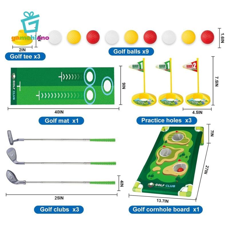 Bộ Golf Vui Nhộn gamchiano Cho Trẻ Em, Cho Bé Gái Và Bé Trai, Quà Tặng Giáng Sinh Và Sinh Nhật Cho Bé 3, 4, 5, 6 Tuổi