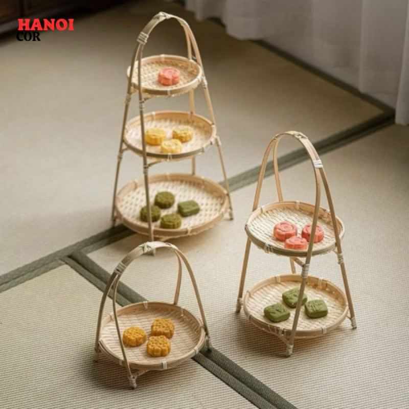 Mẹt tre tầng để bàn 1,2,3 tầng cho không gian thanh lịch, gần gũi mà độc đáo
