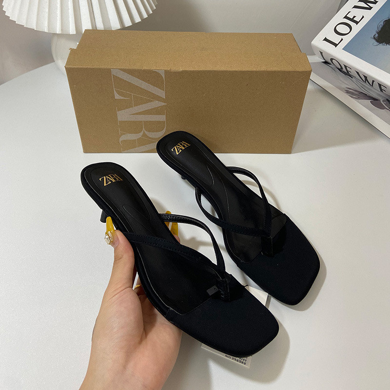 Giày nữ cao gót hở mũi ZARA kiểu Pháp