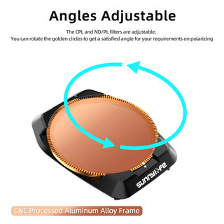 Dành cho Bộ lọc DJI Air 3S Kim loại có thể điều chỉnh CPL ND64 Bộ phân cực Bộ điều chỉnh độ sáng ND16 / PL Phụ kiện máy ảnh