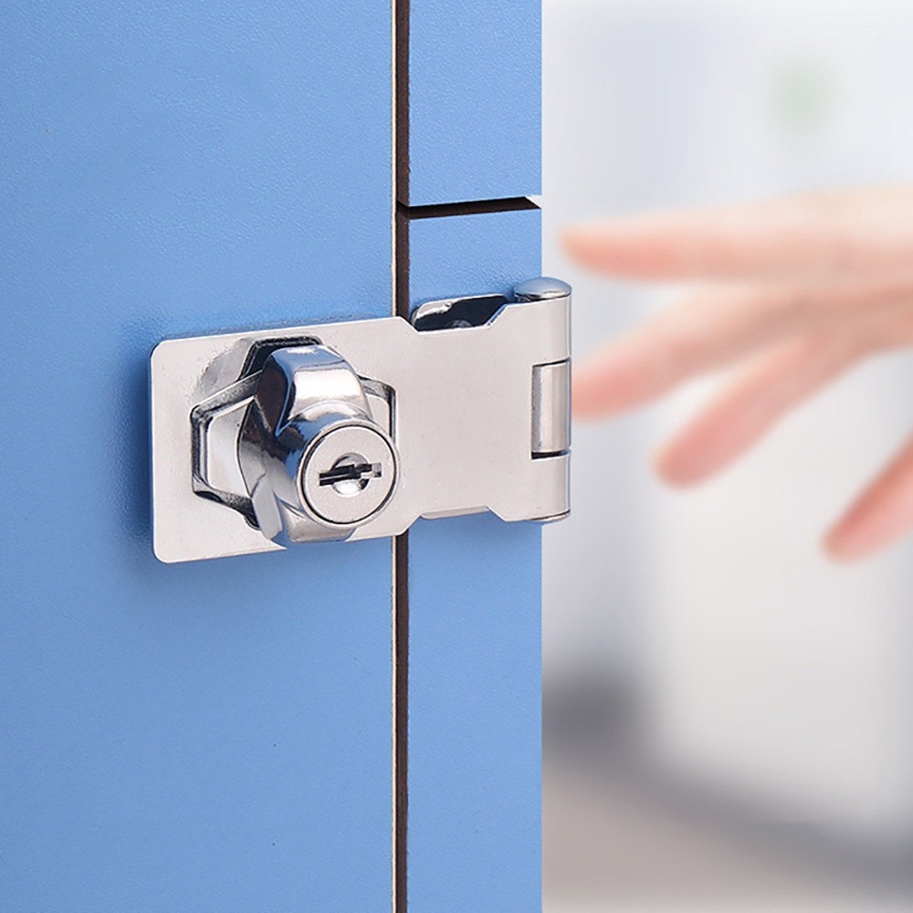 Ổ Khóa Cửa Tủ Không Cần Đục Lỗ Kèm Chìa Tiện Dụng Cho Văn Phòng / Tủ Chén
