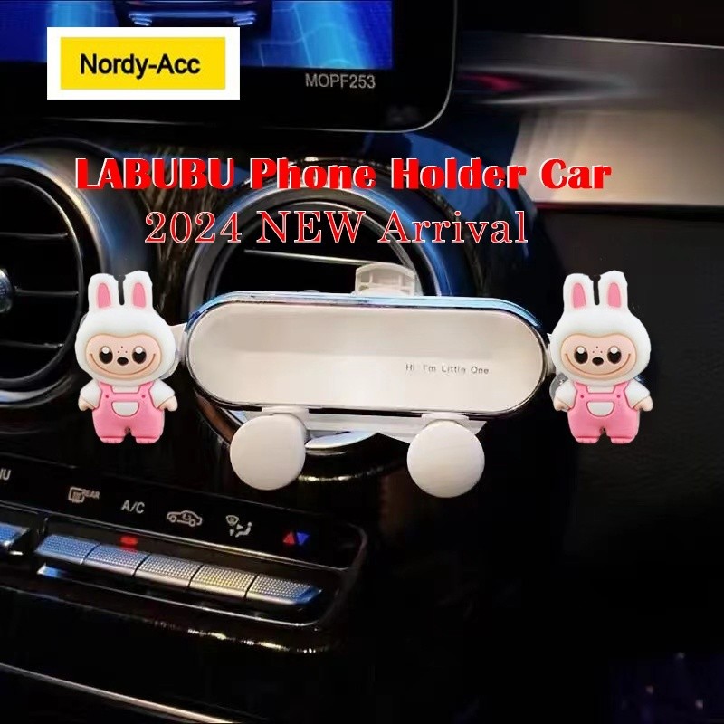 [Hàng có đủ] Giá đỡ điện thoại di động ô tô POP MART LABUBU, kẹp thoát khí ô tô, giá đỡ điều hướng điện thoại di động, thiết kế sáng tạo yếu tố hoạt hình dễ thương