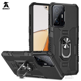 Dành Cho Xiaomi 11T / 11T Pro 5G / 11 Lite 5G Ốp điện thoại PC Cứng Mặt Sau Mềm TPU Edge Bảo Vệ Camera Vòng Giá Đỡ Chân Đế Chống Sốc Mỏng Vỏ