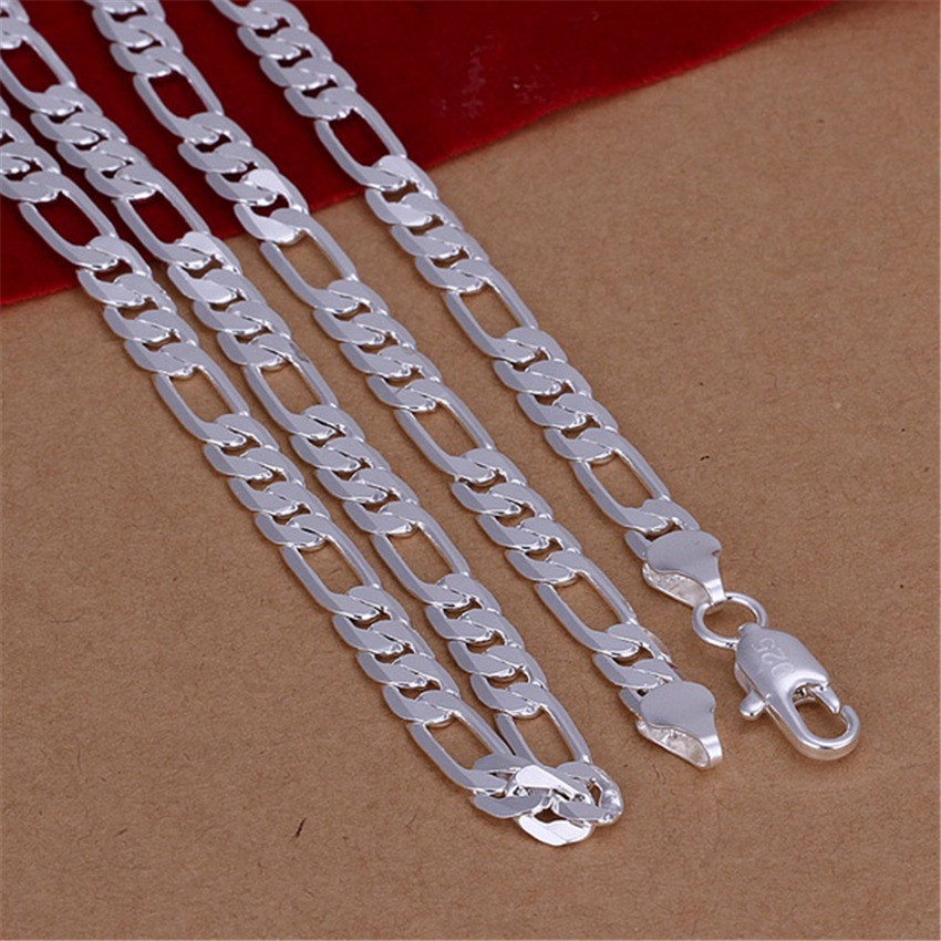 Trang sức thời trang unisex: Vòng cổ bạc 925 chất lượng cao với dây chắc chắn