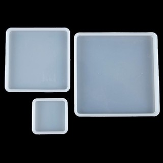 Gcdhome Vuông Silicon Casg Epoxy Khuôn Cho DIY Khay Nhựa Coaster Khuôn Trang Sức HOT
