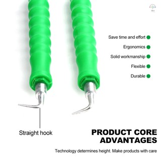 Dây buộc cốt bán tự động Twister, móc Carbon có tay cầm nhựa, dùng cho thanh ràng buộc, móc thẳng màu xanh lá cây