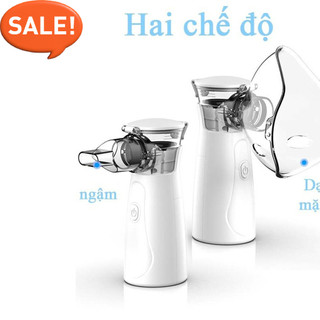 [TẶNG KHẨU TRANG CHỐNG TIA UV SPF 50+] Có PIN sạc - Máy Xông Mũi Họng Đa Năng 2in1 Cho Bé Và Người Lớn Cầm Tay