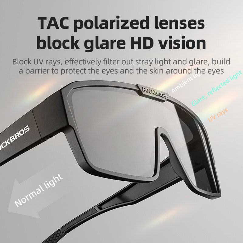 Kính mát phân cực Rockbros chống tia UV 400, thiết kế nhẹ dành cho cả nam nữ, bảo vệ mắt khi đi xe và chơi thể thao ngoài trời