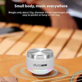 Loa không dây dẫn truyền xương duraMOBI Hộp âm thanh Mini di động và nhỏ gọn có chức năng hấp phụ từ tính Loa BT Màu RGB Hiệu ứng ánh sáng Neon IP54 Máy nghe nhạc chống nước