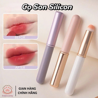 Cọ Son Môi Silicon Có Nắp, Đầu Tròn Mềm Mịn, Tán Son Đều Màu, Dễ Dùng – Phụ Kiện Trang Điểm Nữ